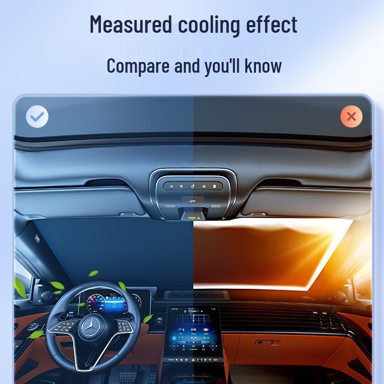 Car Sunshade: 2025 Folding Nano Ice Crystal Umbrella for Windshield Heat Insulation
