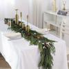 Real Touch Norfolk Pine Garland with Green Vine - Lifelike Artificial Greenery for Christmas, for Table, Mantle,Wall Decor,Decor