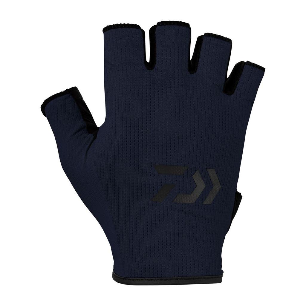 Daiwa XL DG-6524 Moisture-Wicking, Quick-Drying Gloves, 5-Piece Cut, Navy,