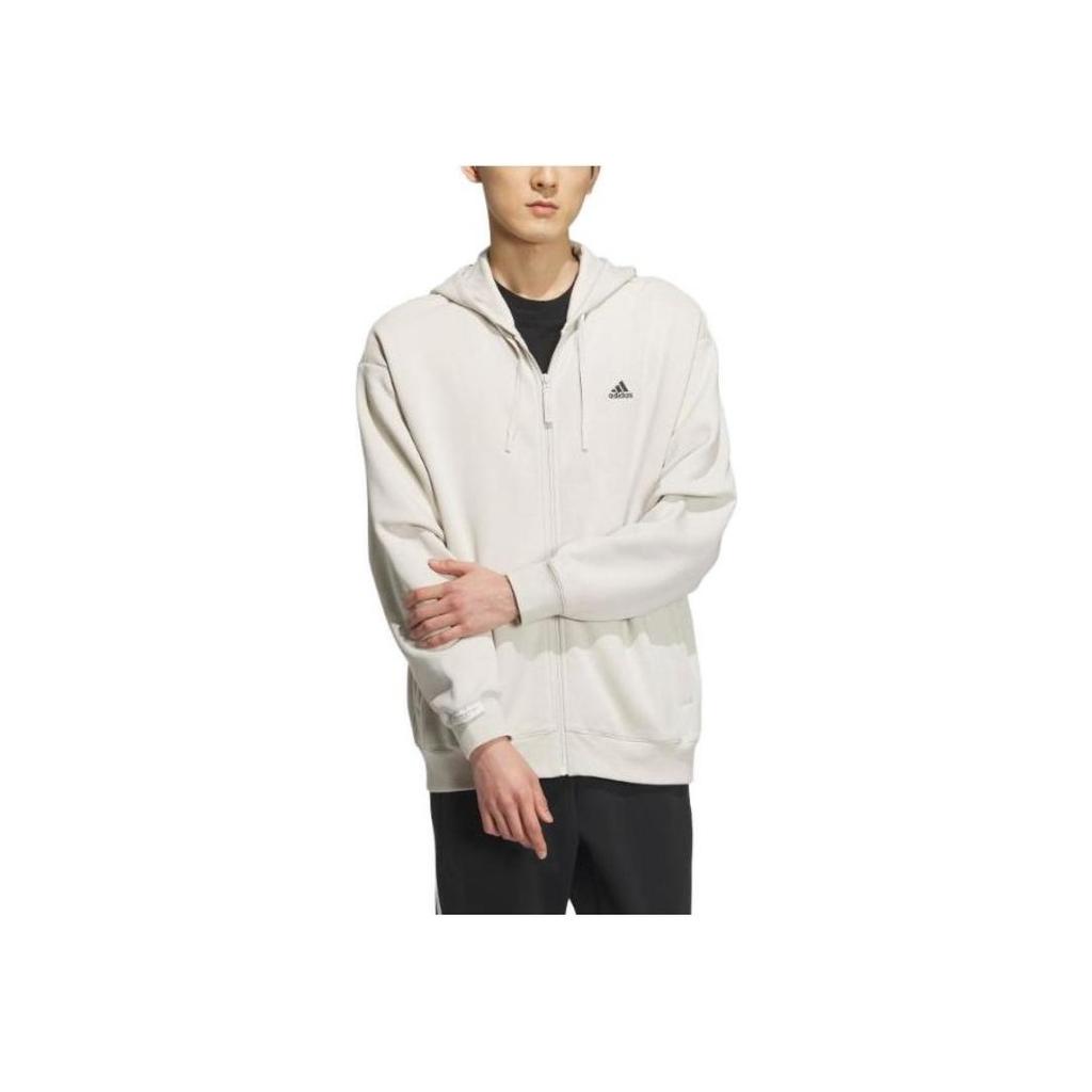 Adidas Casual Solid Color Hooded Zip Jacket Men Jackets Phosphor-Brown IV7604