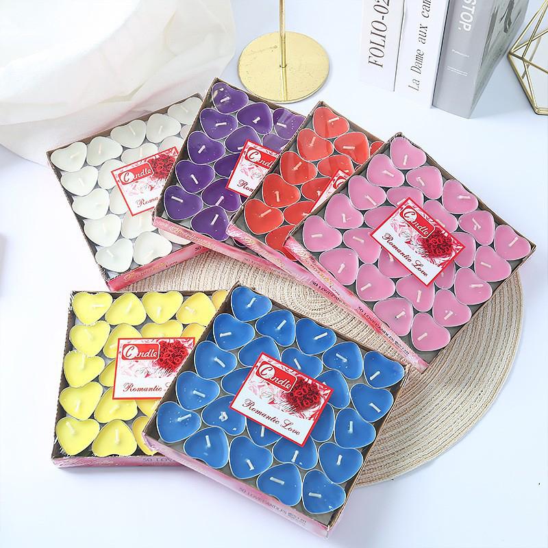 50 buc Lumânări Pastilă Fără Fum Lumânări Atmosferă Romantică Aniversări Petrecere de Nuntă Decor Hotel Lumânare Pastilă Inodoră