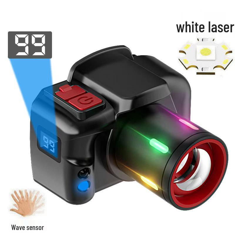 Cross-Border LED Headlamp: Long-Lasting, Rotatable Zoom, Multifunctional for Outdoor Fishing & Emergencies.
