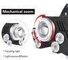 Outdoor 30W USB Charging 5 LEDs Zoom Headlamp Flashlight