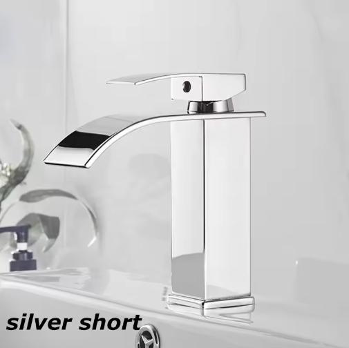 Hot And Cold Stainless Steel Waterfall Wash Basin High And Low Faucet Black Toilet Wash Basin Bathroom