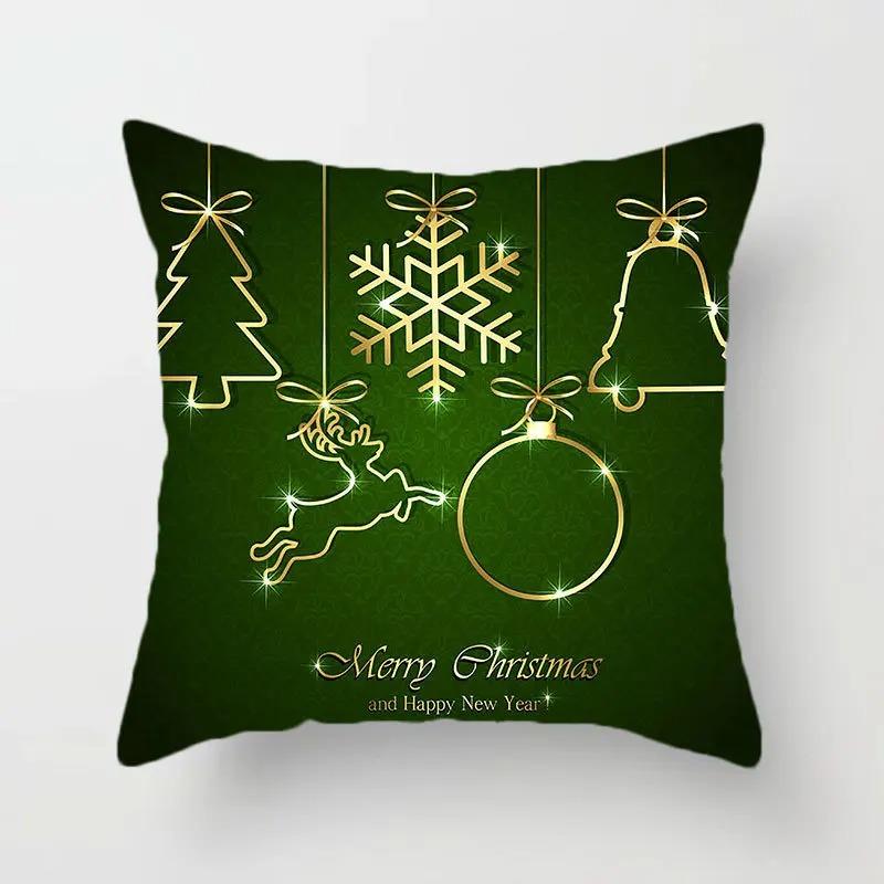 Christmas Themed Pillowcases Car Accessories Office Santa Claus Living Room Sofa Home Pillowcases