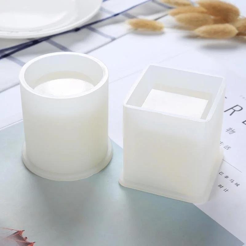 2pcs/set New Transparent Silicone Mould Dried Flower Resin Decorative Craft DIY Storage Pen Holder Mold  Resin Molds for Jewelry