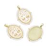 Fashionable Virgin Marys Necklace Charm with Sturdy Brass Materials and Mother of Pearls Shell Detailing Daily Use