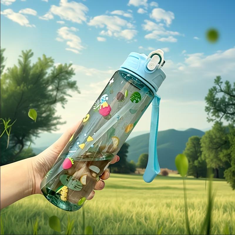 New Transparent Cartoon-Patterned Water Cup with High Aesthetic Value, Large Capacity Space Cup, Perfect for Summer Fitness And