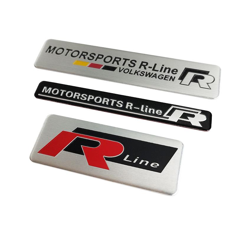 2026 Hot For VW VOLKSWAGEN 3D Aluminum R Line Logo Car Body Decoration Stickers Rline Rear Trunk Emblem Badge For VW Golf 6 8 7