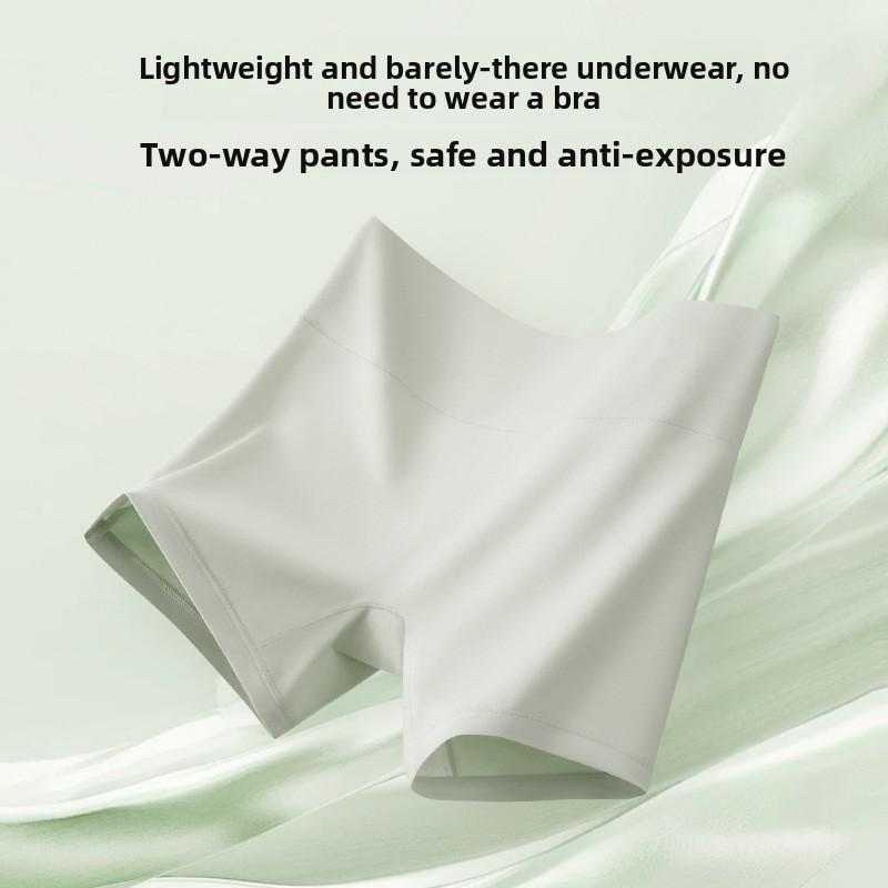 Girls Spring and Autumn High Fanny Pack Hip Anti Exposure Antibacterial Breathable High Elastic Belly Retraction Boxer Safety Briefs