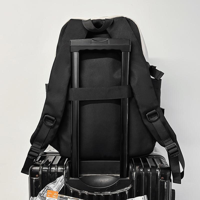 School bag women's fashion new junior high school high school college student large capacity backpack ins simple travel backpack men