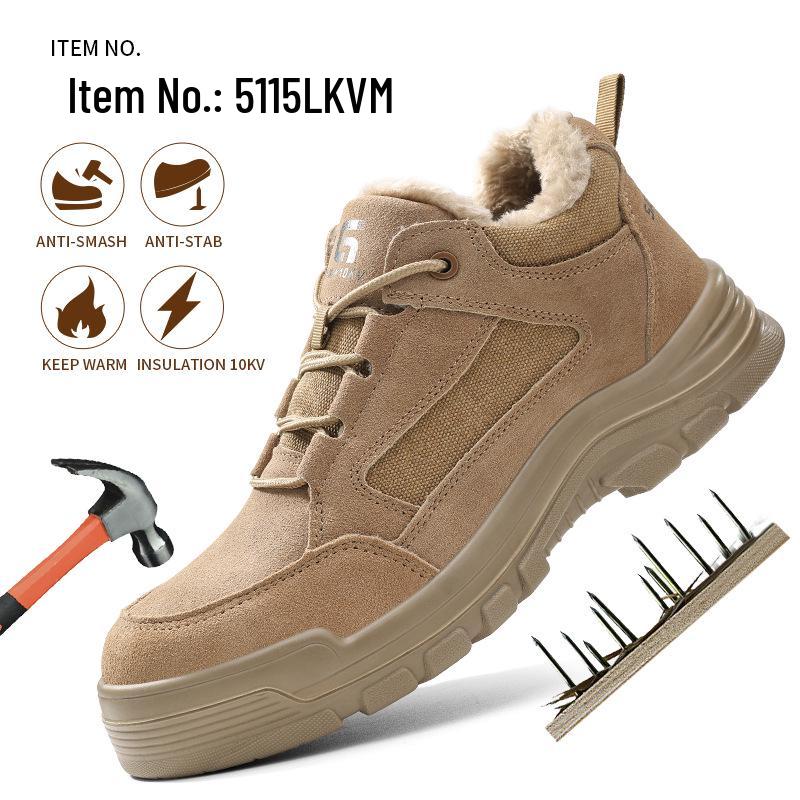 Insulated 10KV Electrician Shoes, Fleece-Lined, Wear-Resistant, Anti-Smash & Anti-Puncture Safety Shoes, Comfortable Protection for Men.