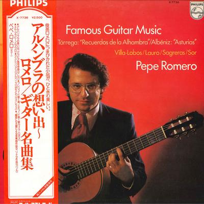 LP Deska PEPE ROMEROGUITAR Slavná Kytarová HudbaPepe Romero X7736 PHILIPS 1977 Japonsko Klasická Použitá
