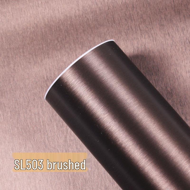 Gold & Silver Brushed Metal Stainless Steel Adhesive Film for Refrigerator, Elevator, and Interior Decor