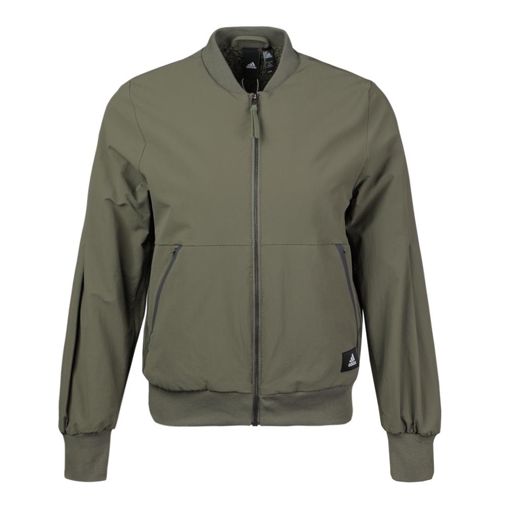

Adidas Fem Wv Bomber Logo Stand Collar Zipper Woven Long Sleeve Jacket Women Jacket Green FI9264 M