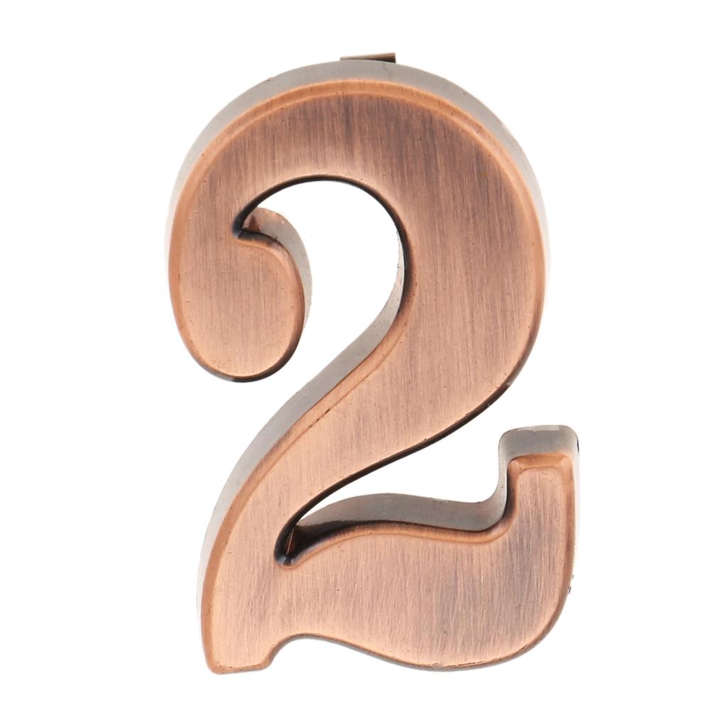 DRELD Old Antique Copper House Number Plastic Door Plate Custom Sign Door Number Sticker for Hotel Apartment Villa Door Plate