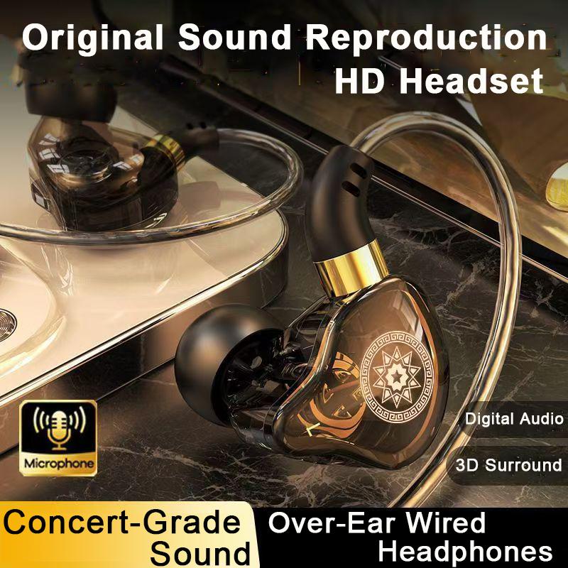 8-Quad Core Earphones Surround Sound Bass type C&3.5mm In Ear Headphones Noise Reduction Earbuds Gamer Headset for Galaxy series