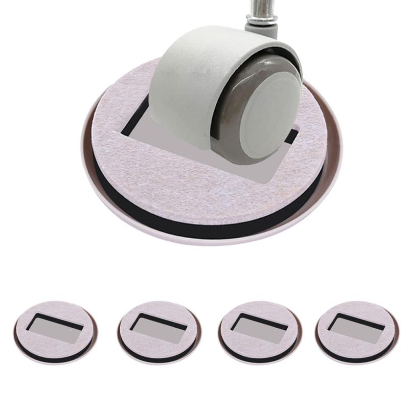 5PCS Chair Wheel Stopper Furniture Caster Cups Hardwood Floor Protectors Anti Vibration Pad Chair Roller Feet Anti-slip Mat