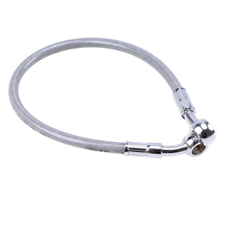 39-200cm Universal Braided Stainless Steel Motorcycle Brake Hose Line, AN3 Hydraulic Clutch Oil Pipe for ATV Dirt Pit Bike Street Racing