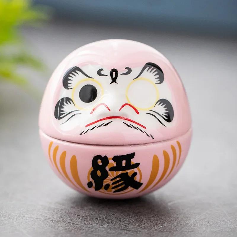 Japanese Ceramic Daruma Cartoon Lucky Cat Fortune Ornament - Home Decor Living Room Landscape Accessories Gifts
