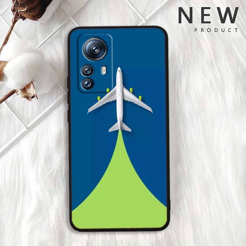 Fashion airplane pattern Phone Case For Xiaomi Mi 15 14 13 13T 12 12T 12S 11 11i 11T Pro Ultra Lite 5G Black Soft
