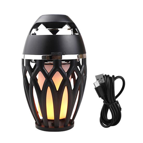 Bluetooth-compatible Speaker Multifunctional Stereo Sound USB Charging Hands-free Long Standby Time Decorations Gifts LED Flame Lamp Torch