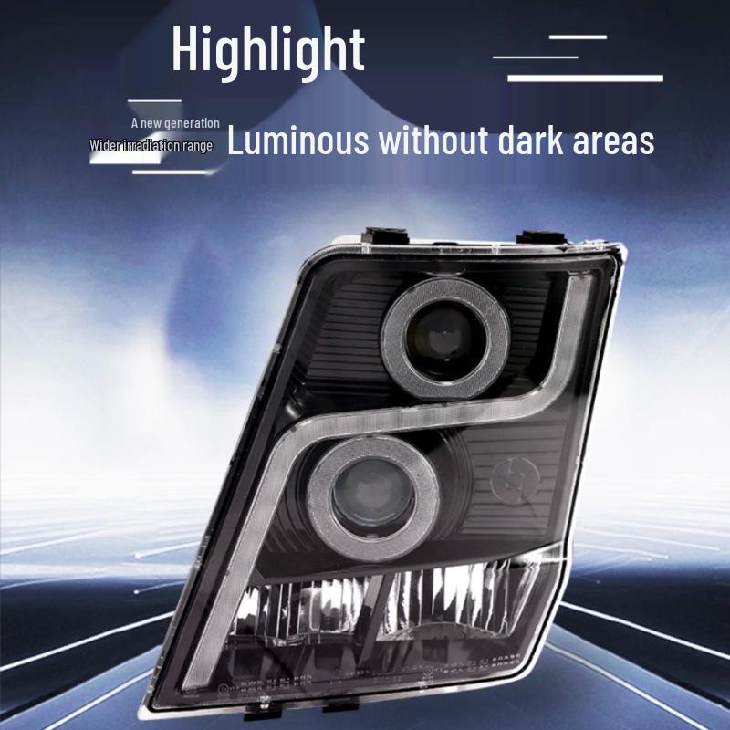 

Shaanxi Delong X3000 Headlight Assembly: New Modified Dual-Lens LED, Super Bright, Smoked Finish. Driver s Side Left
