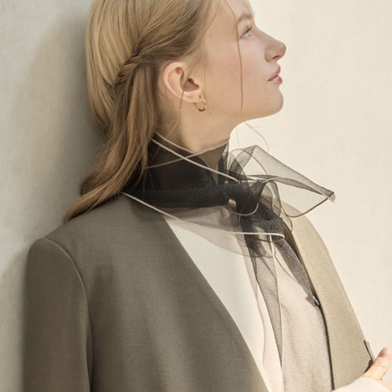 

hyyk Органза Оздоблення Шарф_Чорний Black(BK2)_F