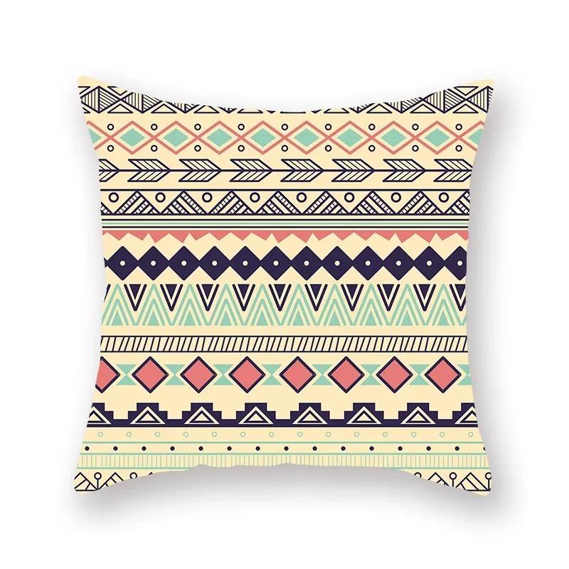 Retro Religious Ethnic Pattern Print Series Pillow Cover Bohemian Home Decor Bedroom Room Living Room Sofa Cushion Cover