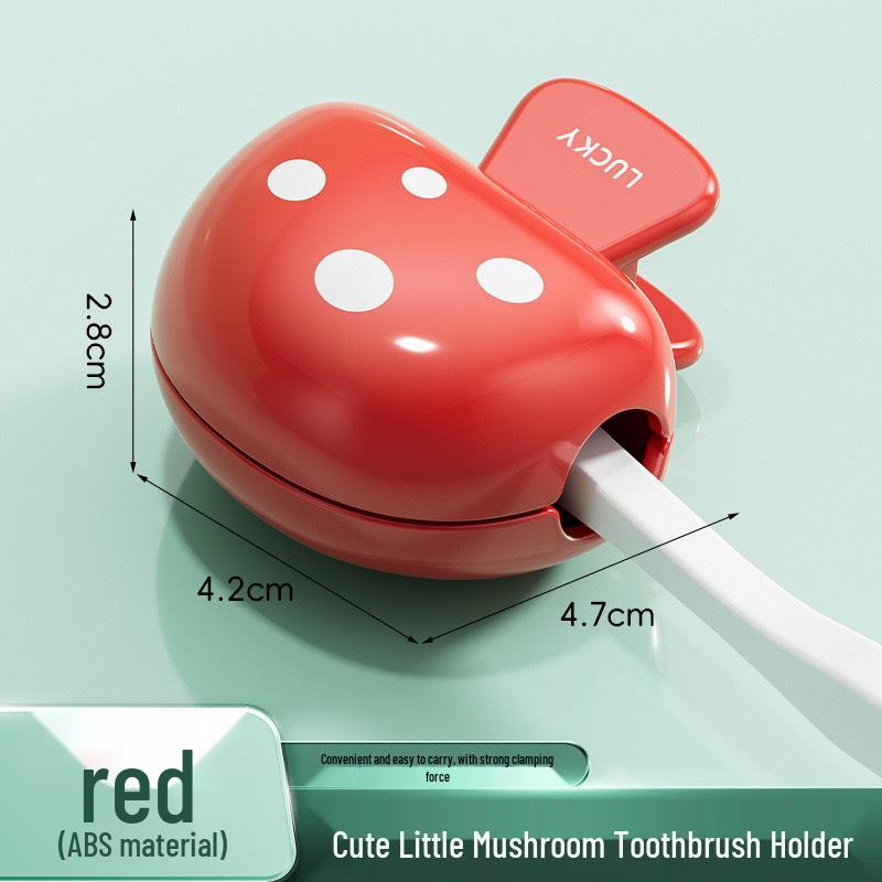 

Portable Electric Toothbrush Head Cover - Dustproof Travel Storage Clip ягодный/красный