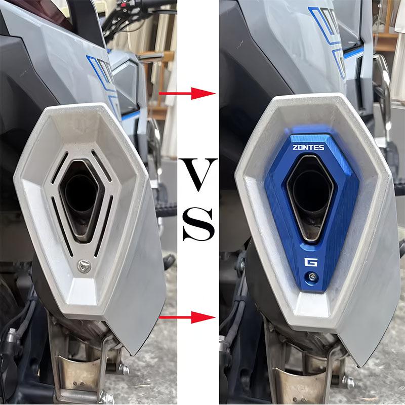 For ZONTES 368G 501G 368K 368M 368D 2024 2025 2026 CNC Motorcycle Exhaust Pipe Tail Decorative Protection Cover 368G Accessories