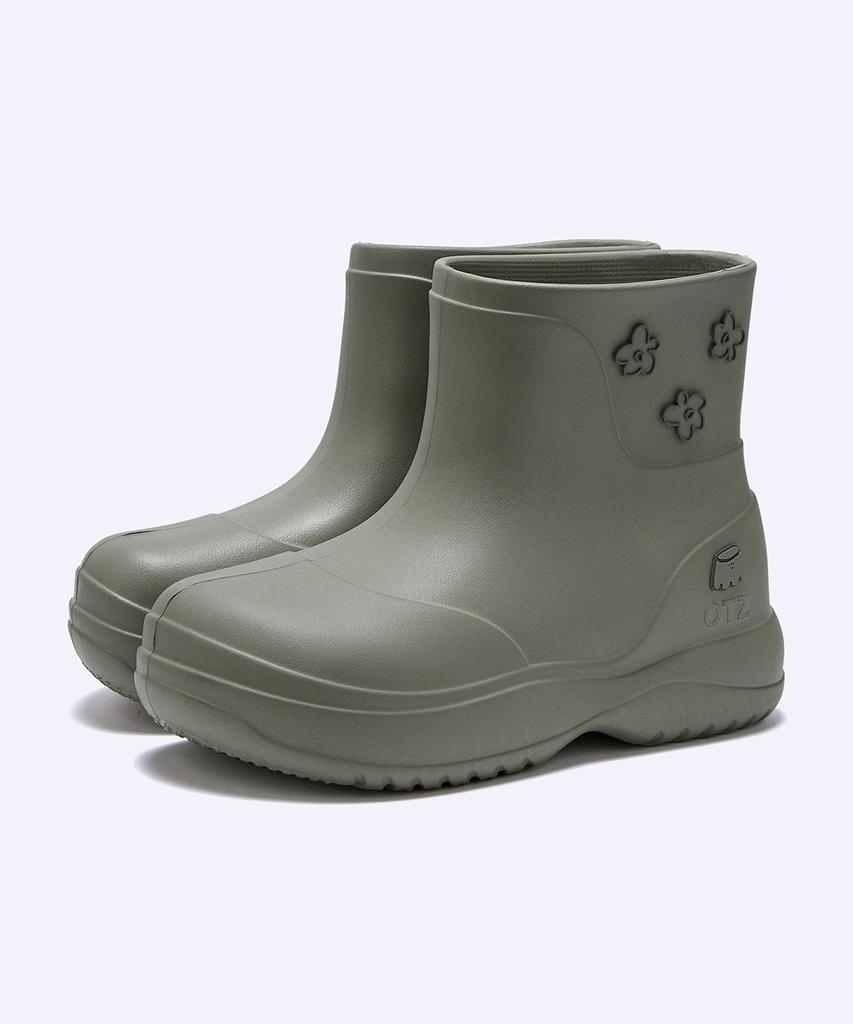 Otz [Ozzi X Umu] Biddle Rain Boots Matcha Ozv6Gs219K