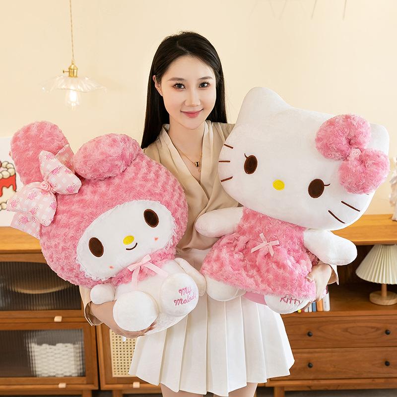 Katzen-Stofftier Sofakissen Weicher Rosa Stoffpuppe Kinder Schlafbegleiter Freund Geschenk