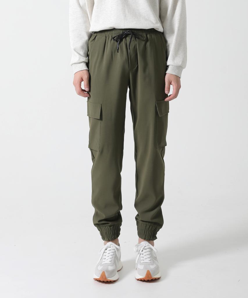 Jikeulib Elastic Cargo Pocket Jogger Pants