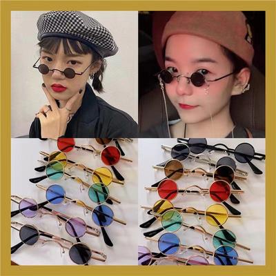 Super Small Frame Round Retro Sunglasses Men'S And Women'S Mini Small Round Frame Table Glasses Glasses Hip Hop Sunglasses