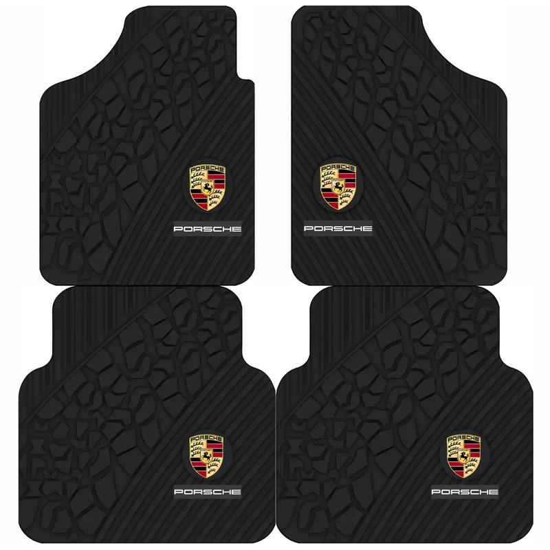 Autovloermatten voor en achter, beschermkussen voor de vloer van Porsche 911 718 Cayenne Cayman Panamera Macan Taycan Boxster