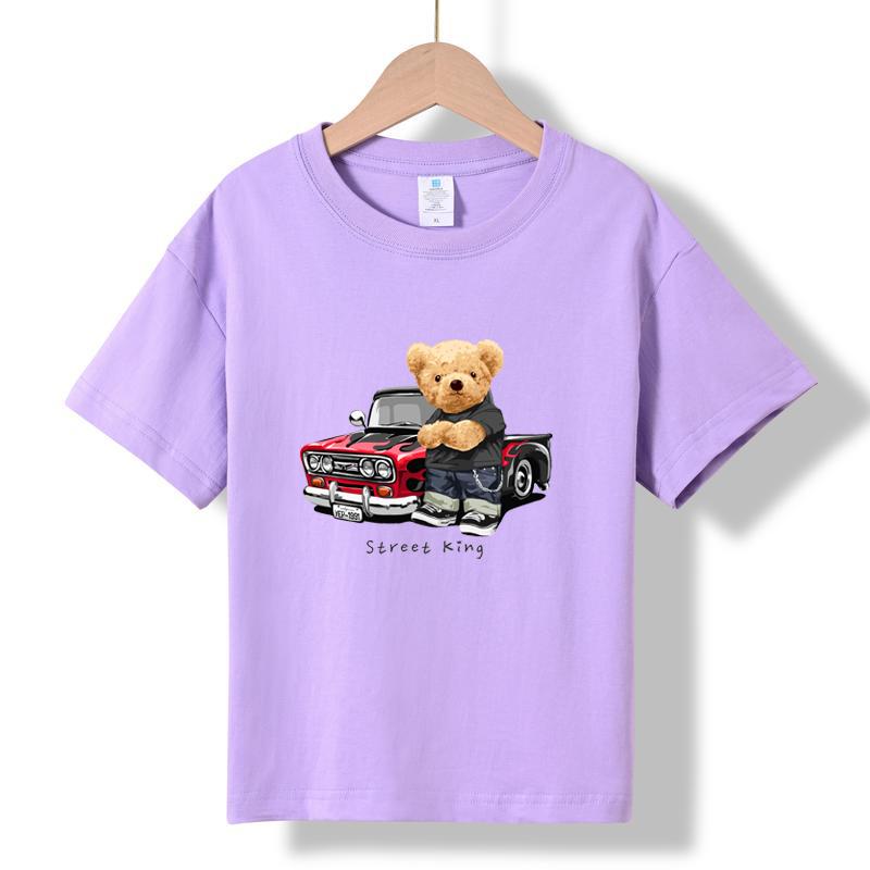 

MC-07 MINISO 2026 Summer New Printed Cotton Round Neck T-shirt for Children Aged 1-16, Boys and Girls 150