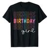 Retro Birthday for Girl Party Tee for Princess Women Bday TShirt Letters Printed Sayings Graphic Tee Tops Short Sleeve Blouses