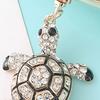 Cute Turtle Shape Rhinestone Keychain Sparkling Faux Crystal Bag Charm for Purse Handbag Accessory Gift for Women Girls