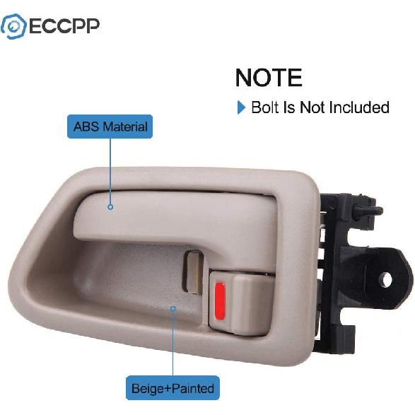 ECCPP Door Handles Interior Inside Inner Driver Passenger Side for 1997 1998 1999 2000 2001 Camry Beige(2pcs)