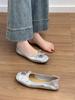 Sheepskin version~ French flat-soled retro ballet single shoes women's 2025 new versatile Mary Jane egg roll shoes grandma shoes