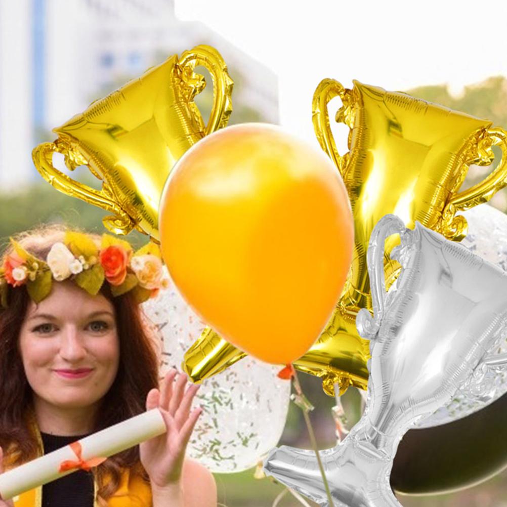 

10 шт. трофейный алюминиевый пленочный шар спортивный декор для вечеринок игры украшения чемпионские шары 60.00X45.00X10.00CM золотистый