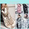 Luxurious Shiny Thicken Women Long Down Coat With Hood For Ultimate Winter Warmth