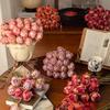 Korean Style Realistic Rose Artificial Bouquet with Burned Edge for Photography