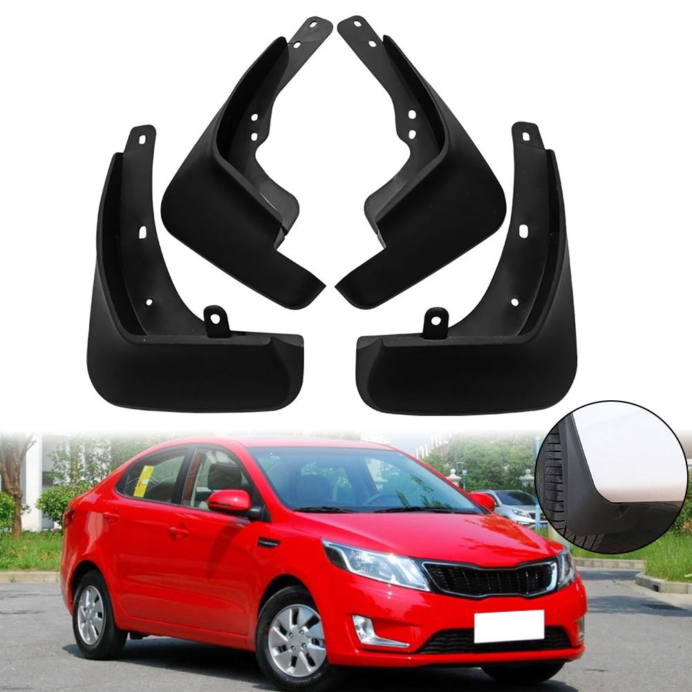 Mud Flaps Mudguard 4pcs Parts Replacement Vehicle Accessories Deluxe Front&Rear Molded For Kia Rio 11-14 Brand New