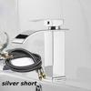 Waterfall Style Stainless Steel Faucet Above Counter Basin With Hot And Cold Water Inlet Pipe Toilet Wash Basin Bathroom Home