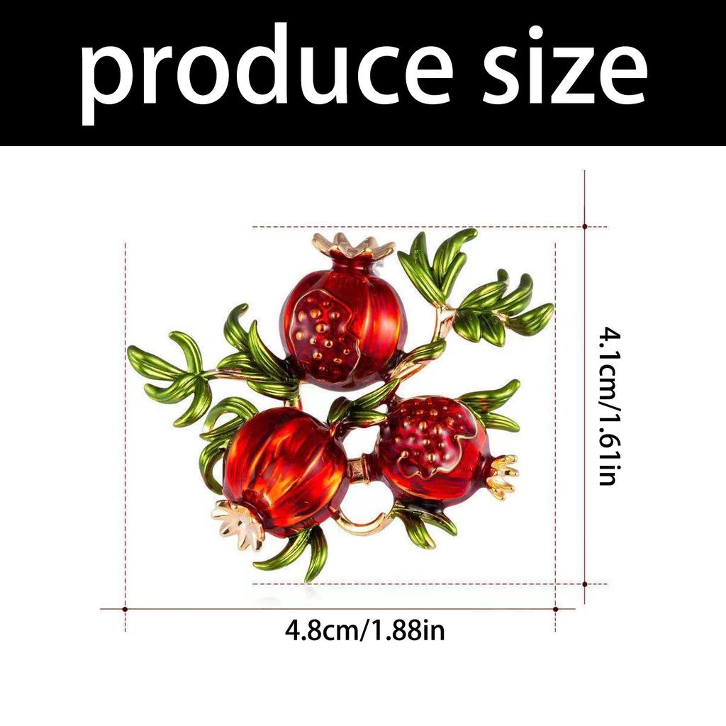 Beautiful Pomegranate Accessory Alloy Badge Fashion Brooch Clothing Jewelry Suitable for Gifting or Own Collection