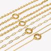 E.B.belle Runde Federstecker Halskette Edelstahl O-Kette 18 Karat Vergoldet Für DIY Schmuckherstellung Zubehör