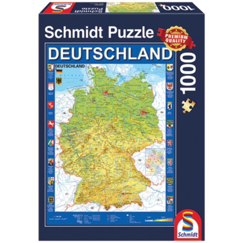 Puzzle Mapa Německa Schmidt 1000 dílků.