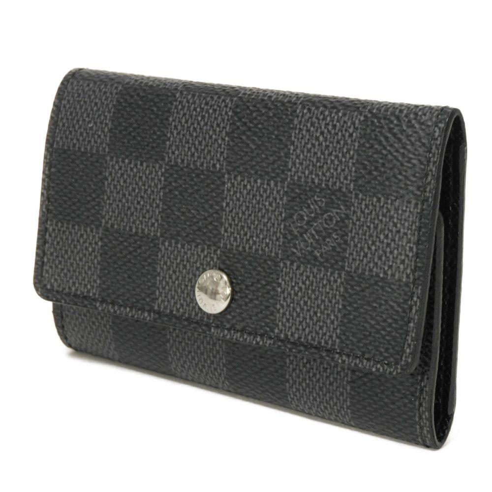 Used 12564 Multicles 6 N62662 7949 Old Model Logo Black Gray 6-Row Black Damier Graphite Noir Men's from Japan AUTHENTIC